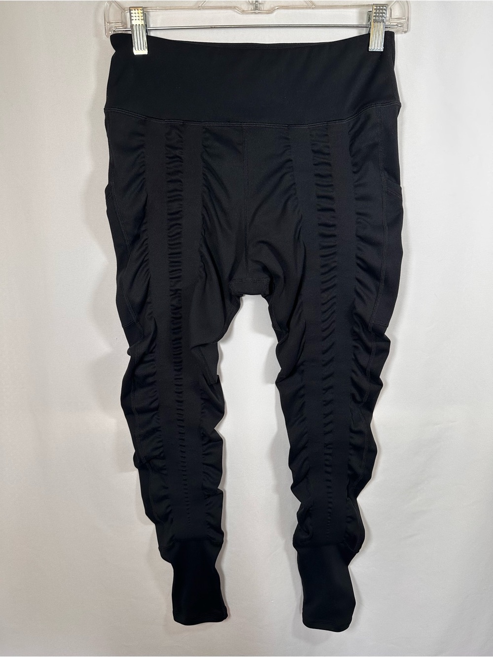 Sweetflexx Black Resistance Leggings High Rise Ruched Pockets Size 8
